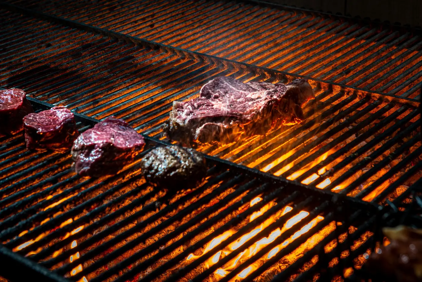 Parrilla de Filandón con brasas